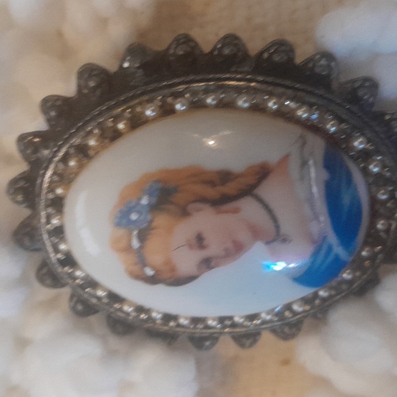 Limages Jewelry Vintage Antique Hand Painted Brooch Poshmark